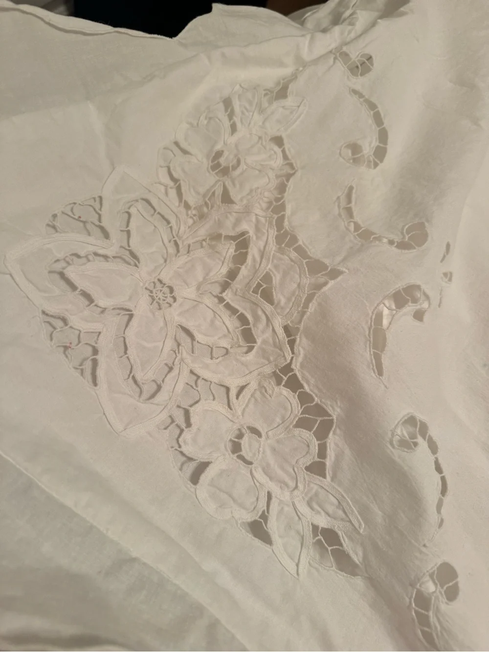 Vintage  |  IMPERIAL ELEGANCE / ShabbyWhite  Embroid scalloped edge Duvet Cover/